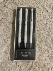 Rae Dunn 3 Ballpoint Pen Set Take Note. Doodle. Brainstorm NIB Inspirational