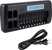 14 Bay LCD Universal Battery Charger for Rechargeable 1.2V AA AAA 9V NIMH NICD Batteries