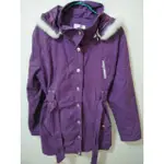 （二手）深紫色長版風衣外套