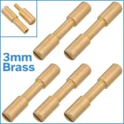 5pcs 3mm Brass Corby Bolt Knife Making Handle Rivet Fastener Screw Pins Shaft