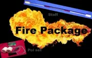 Awesome fire package poi and staff with #Black grips and #Purple highlights