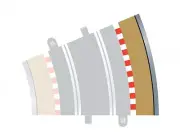 Scalextric Radius 3 22.5° Curve Track Tan Outer Borders - 4pcs C8224