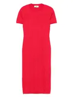 [Fendi] Fendi-Abito Midi Aderente In Maglia Di Cotone E Viscosa Ff-Donna 40 IT