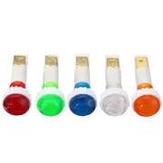 12V 10mm LED Pilot Dash Dashboard Panel Indicator Warning Light Lamp 5 Color 33 WHITE