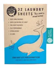 Laundry Detergent Sheets, 32 Wash Pack, Great 4 Travel, Plant Based, No Plastic