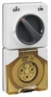 Clipsal 56-SERIES SWITCHED SOCKET 250V 3-Pin 1P Less Enclosure WHITE- 20A Or 32A