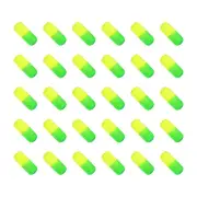 30Pcs Fishing Foam Floats 0.7 Inch, Snell Floats Fly Fishing, Green Yellow