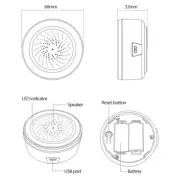 Anti Interference For Zigbee Sound Light Sensor USB Siren for Tuya Smart Home