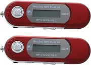 Binxind 2X 8G USB Flash Drive MP3 Player FM Red