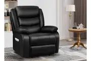 ALFORDSON Recliner Chair Armchair Lounge Sofa Padded Single Couch Leather Black