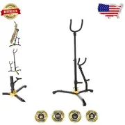 DS536B Adjustable Saxophone Stand with Swivel Legs - Perfect for Musicians