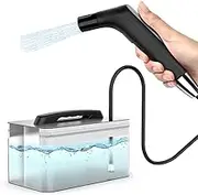 COSWE Portable Travel Bidet Electric Rechargeable Handheld Personal Sprayer for Hygiene Cleaning Toilet with 2.3 liters Water container (Black),(liuw_JP2201)