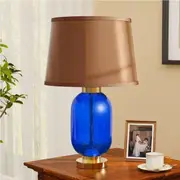 Luxury Bedside Table Lamp with Starry Base 3 Color LED Touch Control Nightstand Lamp for Bedroom & Living Room