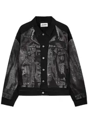 Jean Paul Gaultier Trompe L'Oeil Printed Denim Jacket - Black - M (UK12 / M) M (UK12 / M)