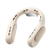 Portable Bladeless Neck Fan 3+1 Speeds Wearable Cooling Neck Brace-Brown