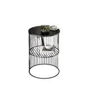 Nordic Iron Light Luxury Side Table - Black
