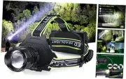 Rechargeable LED Headlamp, 100000 High Lumens Headlamp Super Bright with Green