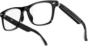 E13 Bluetooth Audio Smart Glasses for Men Women, Blue Light Blocking & Sunglasses Lens for Office Outdoor Sports Drive Hands-Free Calling, Easy Automatic Pairing (Transparent)