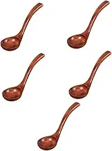 Gatuida Pcs Handmade Wooden Soup Spoon Long Handle Ladle Cooking Utensil Wooden Serving Spoon for Deep Pots