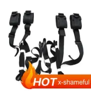 Bed Restraint Binding Adjustable Straps Kit Wrist Ankle Cuffs Handcuffs