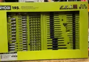 Ryobi Drill Driver Bit Set 195-Piece 40% Savings Wood Plastic Metal Masonry NEW
