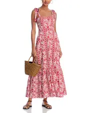 Aqua Tile Print Maxi Dress - Exclusive