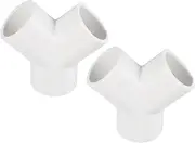uxcell 25mm PVC Pipe Fittings, 2 Pack 3 Way Y Shape Water Tubing Joint Connectors Adapters Union for Garden Irrigation Home Aquarium