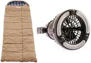 Kings Premium Sleeping Bag -5°C Degrees Celsius Left Zipper + 2in1 LED Light Fan