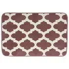 Sultan's Linens Lattice Design 16 x 24 in Comfort Plush Bath Mat Rug Rose/White