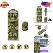 All-Season Waterproof Lightweight Sleeping Bag for Adults & Kids - 32°F to 77°F