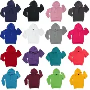 New Kids Hoodie Jumper Pullover Basic School Uniform Plain Casual Sweatshirt