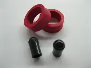 2 Pinball Machine FLIPPER RUBBER MINI RED RINGS 1" x 1/2" w/ 2 FREE Black Tips