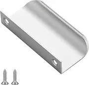 Cabinet Drawer Handle Aluminum Edge Pull Rustproof Polished Surface Rounded Edge Finger Pull Cabinet Handle White 15cm