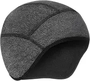 [Jlobnyiun] Warm Cycling Hat Fleece Lined Winter Thermal Beanie for Cycling Winter Thermal Cycling Cap for Men Warm Headband with Ski Ears for Winter Winter Beanie, A
