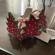 Ceramic Christmas Tree Napkin Rings