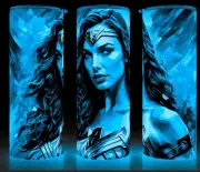 Glow in the Dark Wonder Woman Super Hero Painting Style Mug Tumbler 20oz
