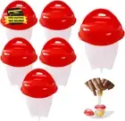 6 Pcs Egg Cooker, Silicone Non-Stick Egg Boiler, No Shell Egg Cook Cups, Fast Po