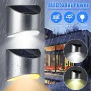 4/16X Super Bright Solar Powered LED Door Fence Wall Lights Outdoor Garden Lamp