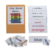 Teacher Made Center Educational Learning Resource Game Color Words Match