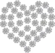 70 Pcs 16Mm Rhinestone Embellishments Flatback Buttons Jewelry Flower Crystal Ac