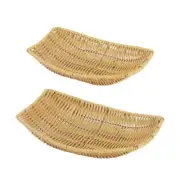 2pcs Ship Shaped Fruit and Bread Basket Snacks Storage Container for Desktop Use