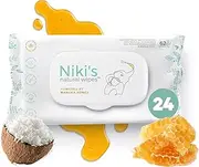 Niki's Natural Baby Wipes | World's First All Natural Baby Wipes with Manuka Honey and Coconut Oil | 1,488 Wipes (24 Pack x 62 Wipes)