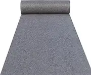 Wedding Aisle Runner Grey Wedding Aisle Runner Carpet 10M 20M Event Carpet Runners, 2mm Thickness Polyester Rug Runners Non-Slip Runway Rugs for Wedding Ceremony Party Walkway Decoration(1.2x10m)