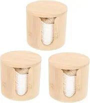 Minkissy 3 Sets Cotton Makeup Pads 100ct Gentle Cleansing Rounds Face Puff for Foundation Concealer Removal