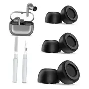 3-Pairs Ear Tips for Galaxy Buds 3 Pro, Memory Foam Replacement (Black-S/M/L)