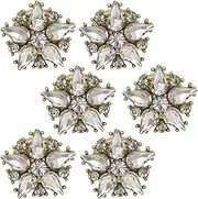 [Generic] Cufflinks for Women - Clip Button Covers, Vistaprint Removable Snap Button Covers - Cufflinks Covers with Sleeves Jewelry with 6 Buttons Button Covers with Stars Cover