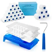 2 Inch Foam Paint Roller Covers*20 pcs and Paint Roller Set(Paint Tray, Rolle...