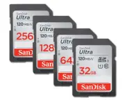 SANDISK ULTRA 140MB/s SDHC SDXC SD FLASH MEMORY CAMERA CARD 128GB 64GB 32GB 16GB