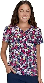 [koi] | SmileyWorld Adoring Women's 3-Pocket Print Scrub Top