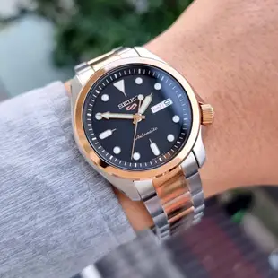 SEIKO 精工 5號Sports 系列時尚簡約 玫瑰金拚色機械錶 40mm 【Watch On-line Store】